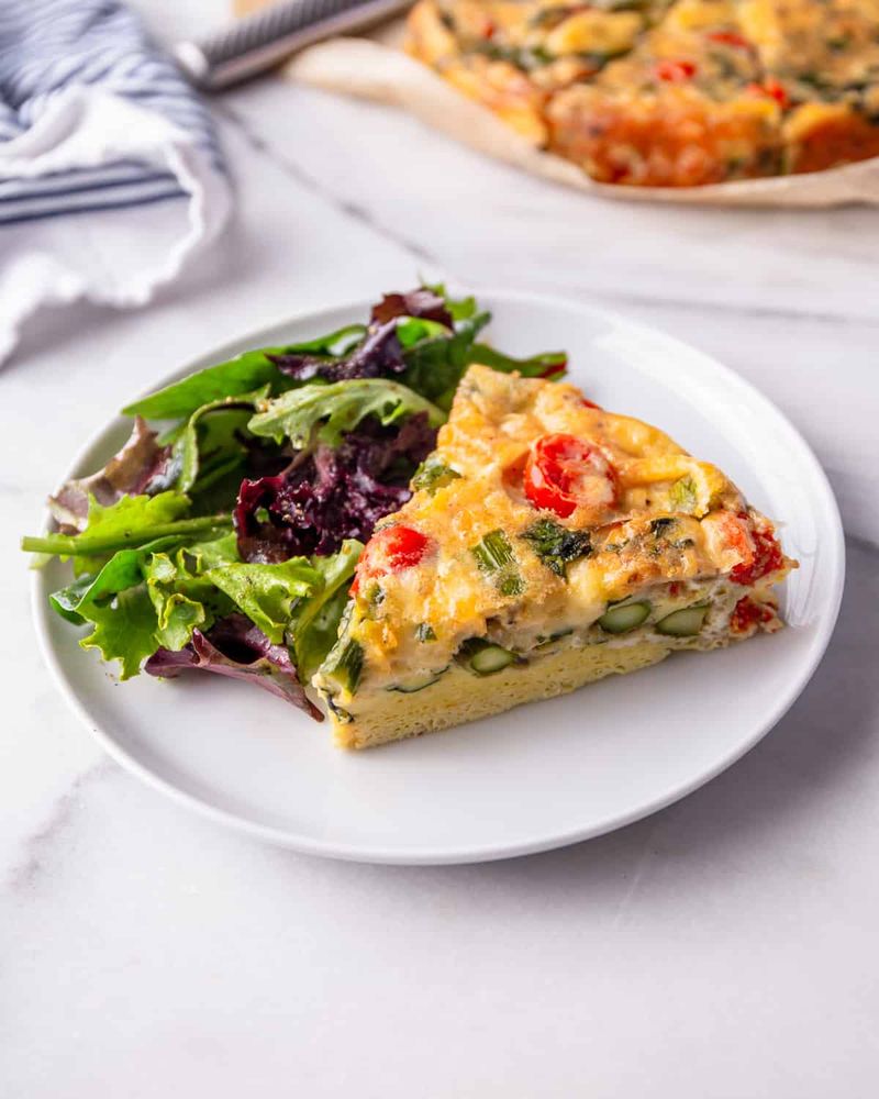 Egg and Vegetable Frittata Slice