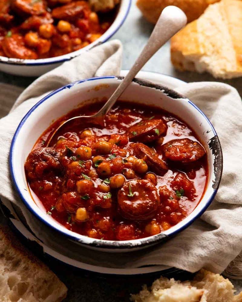 Chorizo and Chickpea Casserole