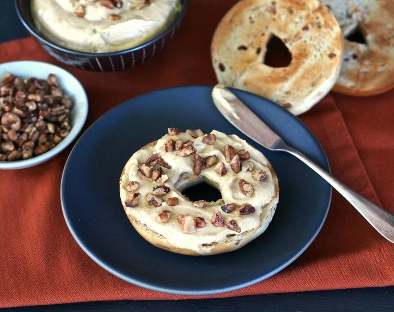 Pumpkin Cream Cheese Bagel
