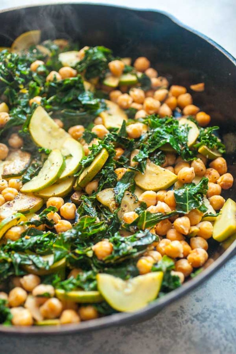 Kale and Chickpea Stir-Fry
