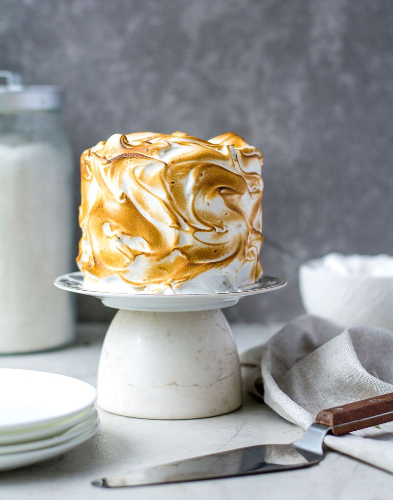 Chiffon Cake with Italian Meringue Frosting