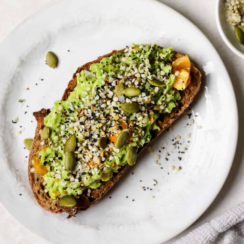 Avocado with Everything Bagel Seasoning