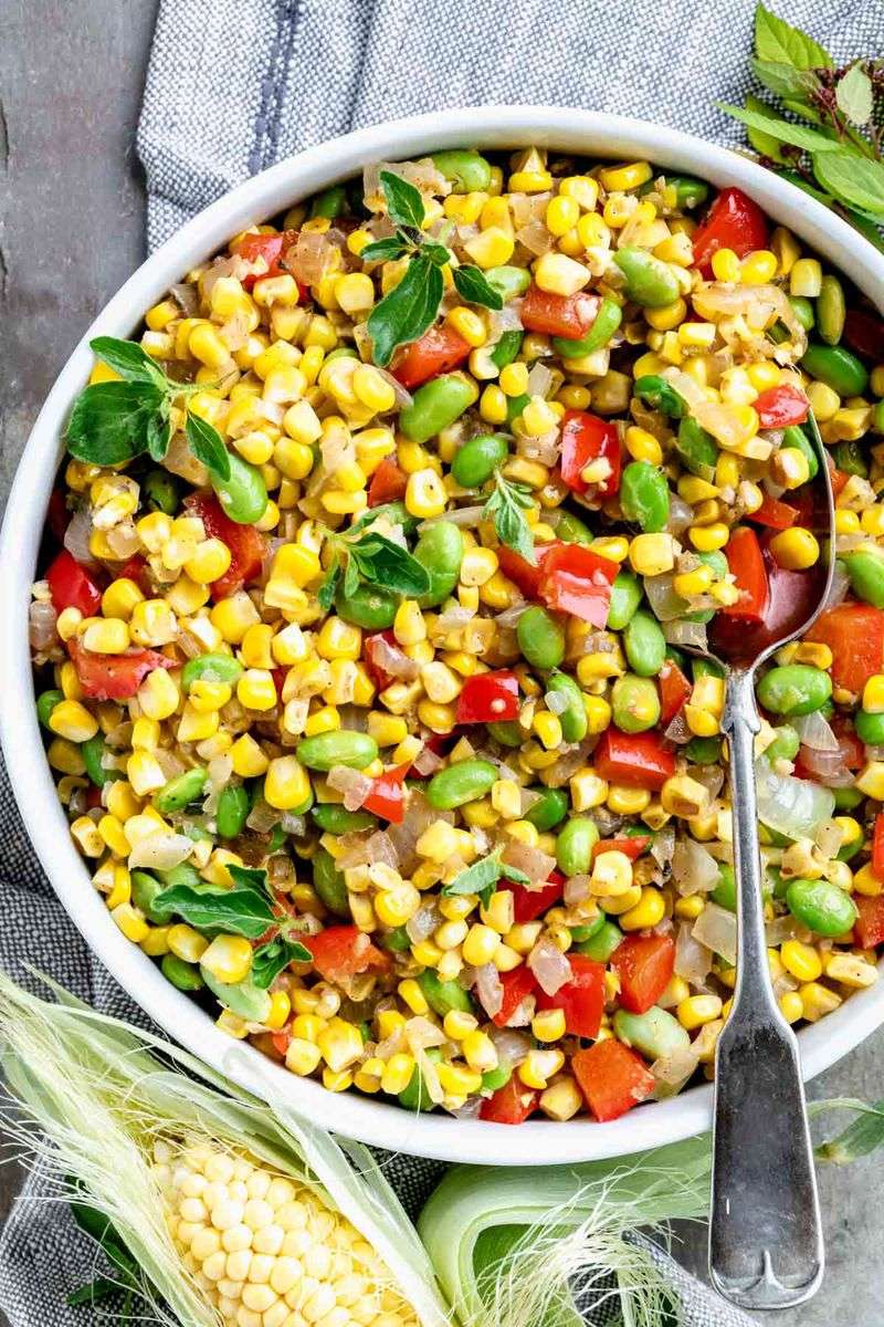 Edamame and Corn Succotash Salad