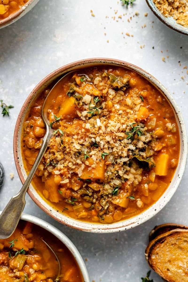 Spiced Lentil Breakfast Soup