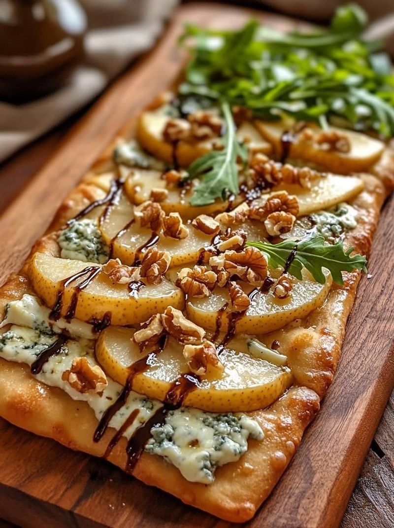 Pear and Gorgonzola Flatbread