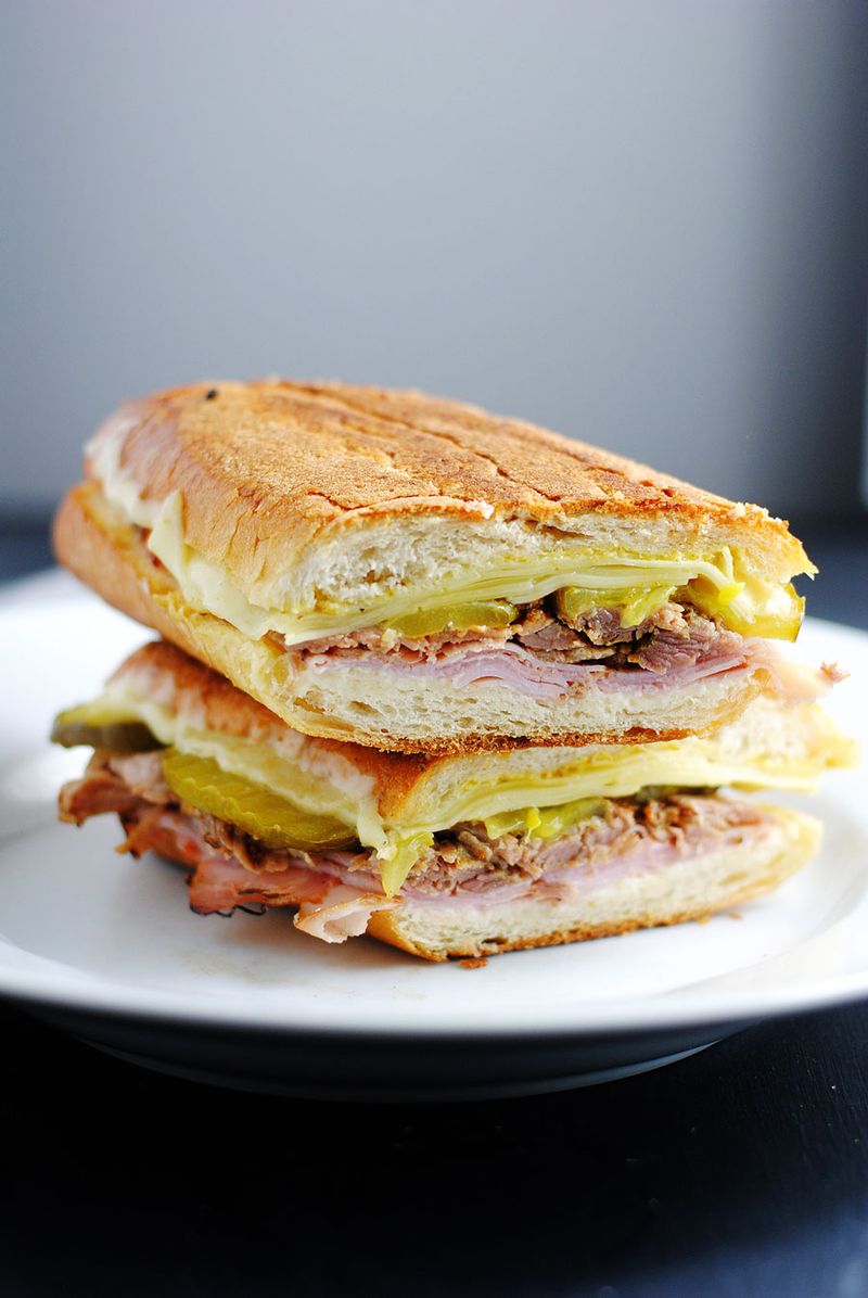 Cubano Sandwich with Pickles and Mustard