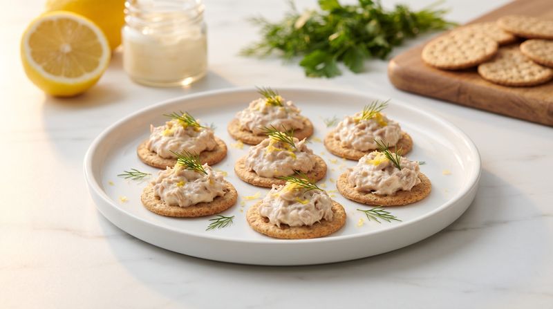Whole Grain Crackers with Tuna