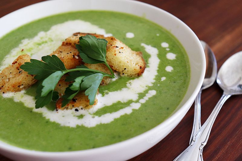 Veggie-Packed Frozen Pea Soup