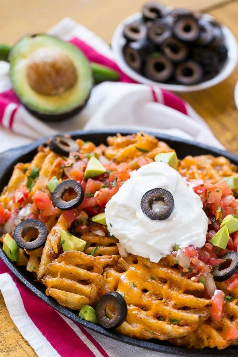 Fry Waffle with Toppings
