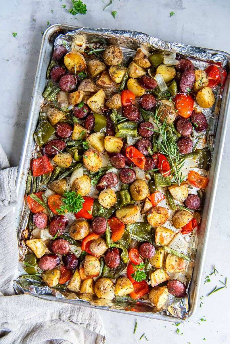 Honey Garlic Sausage and Potato Bake