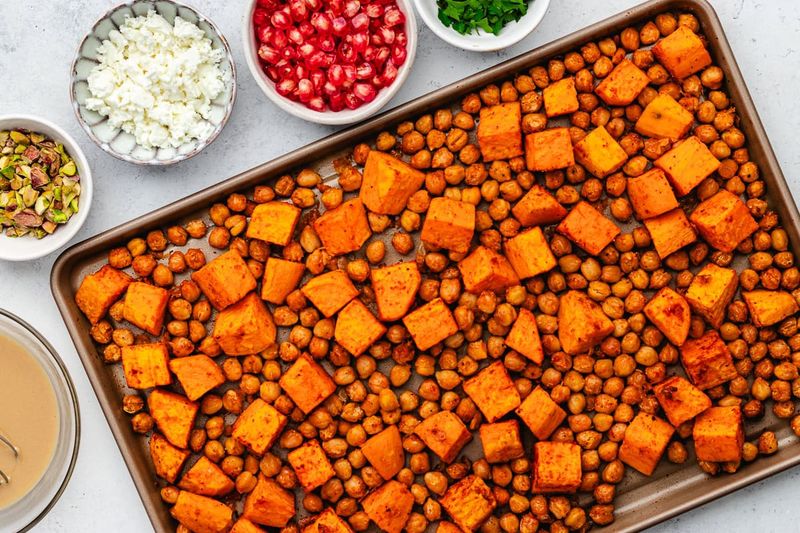 Smoky Paprika Chickpea and Sweet Potato Bake