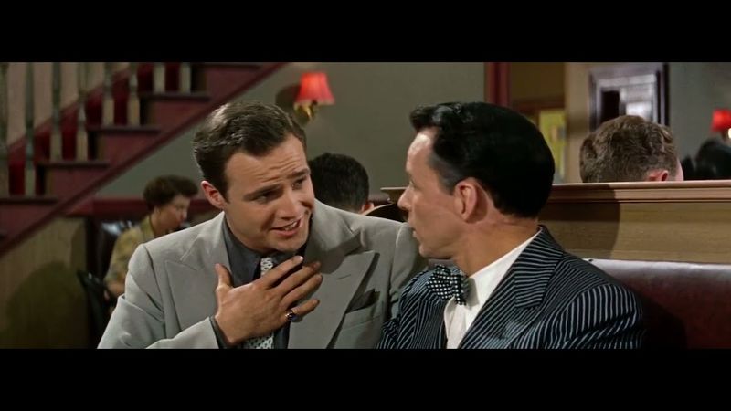 Marlon Brando and Frank Sinatra in Guys and Dolls (1955)