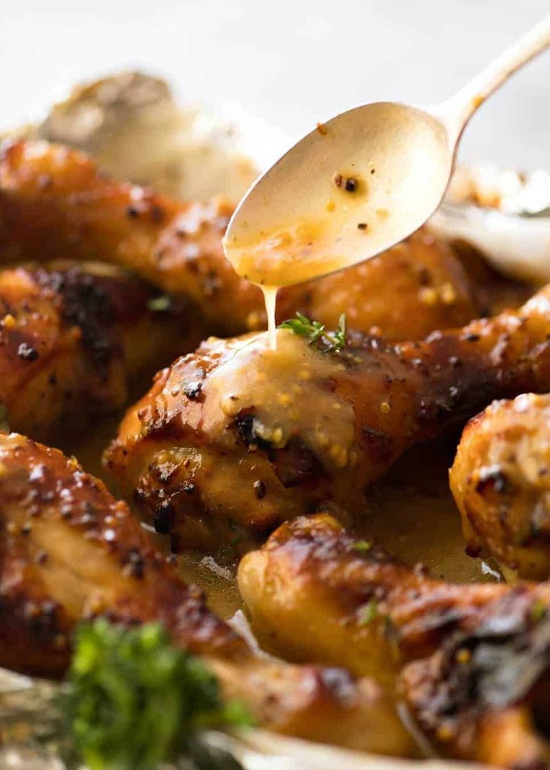 Honey Mustard Roasted Chicken Drumsticks
