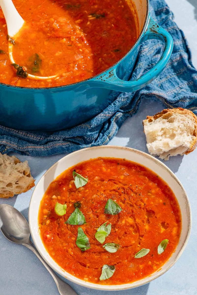 Roasted Tomato and Basil Soup
