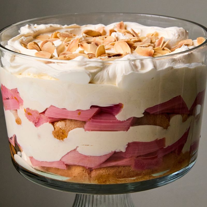 Rhubarb and Custard Trifle