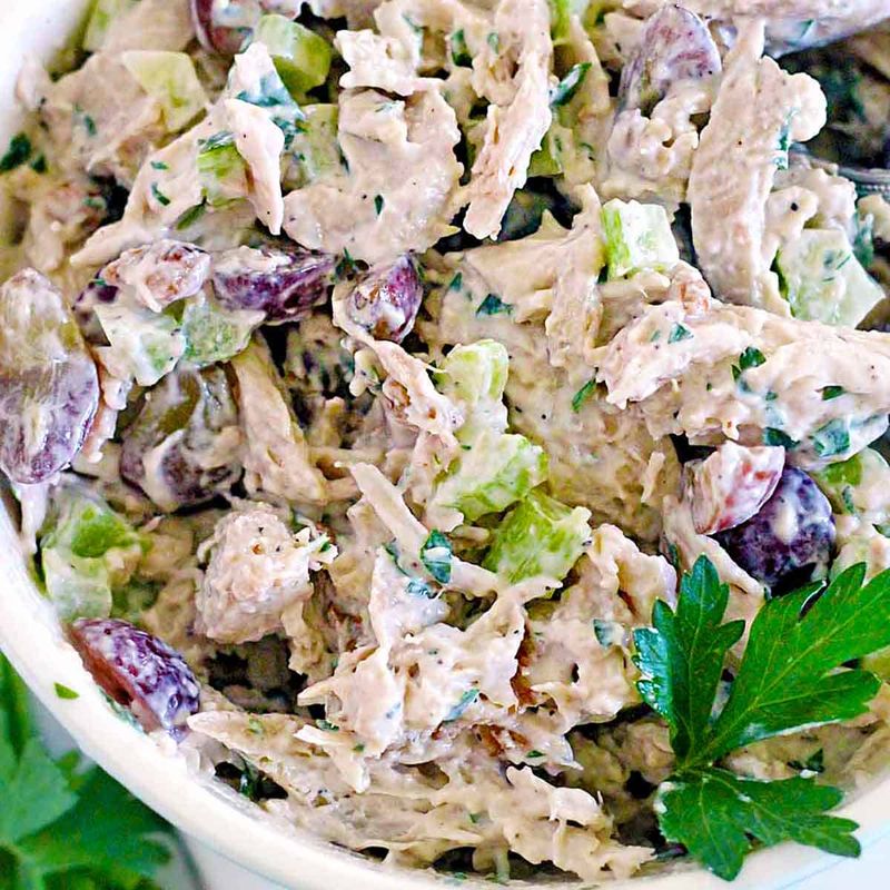 Grape and Walnut Chicken Salad
