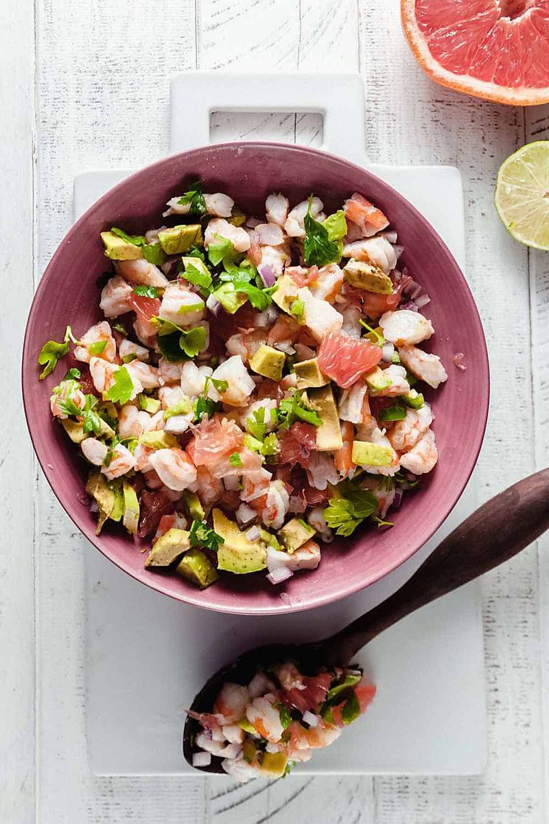 Grapefruit and Shrimp Ceviche