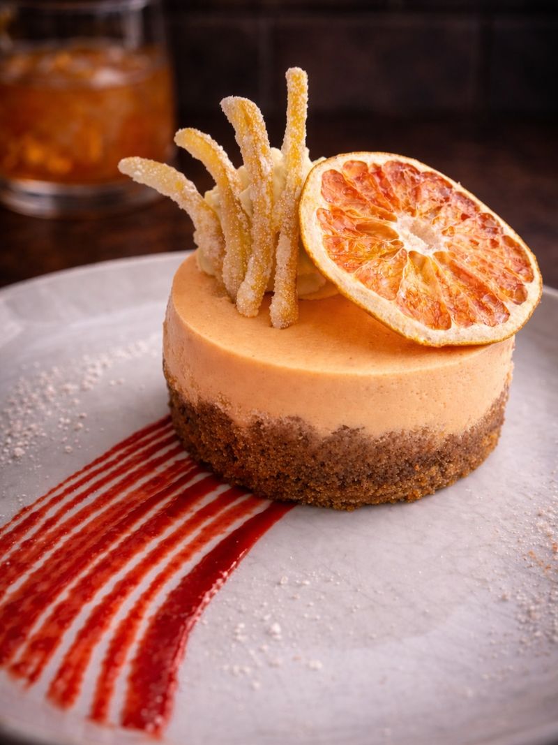 Grapefruit Cheesecake with Candied Peel