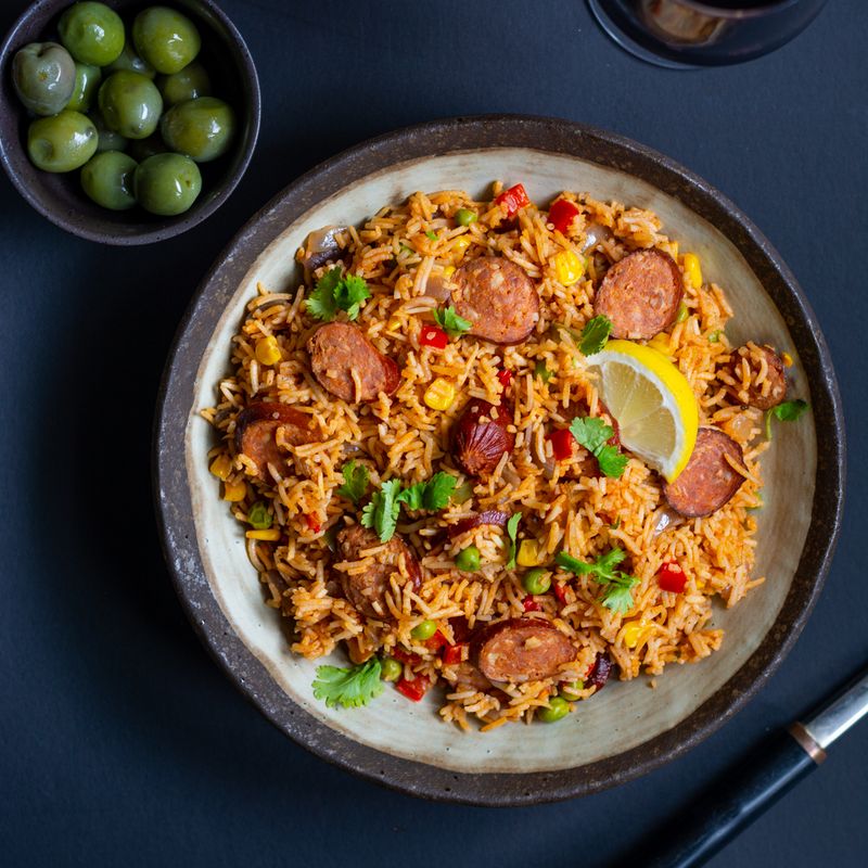 Spanish Olive and Chorizo Rice