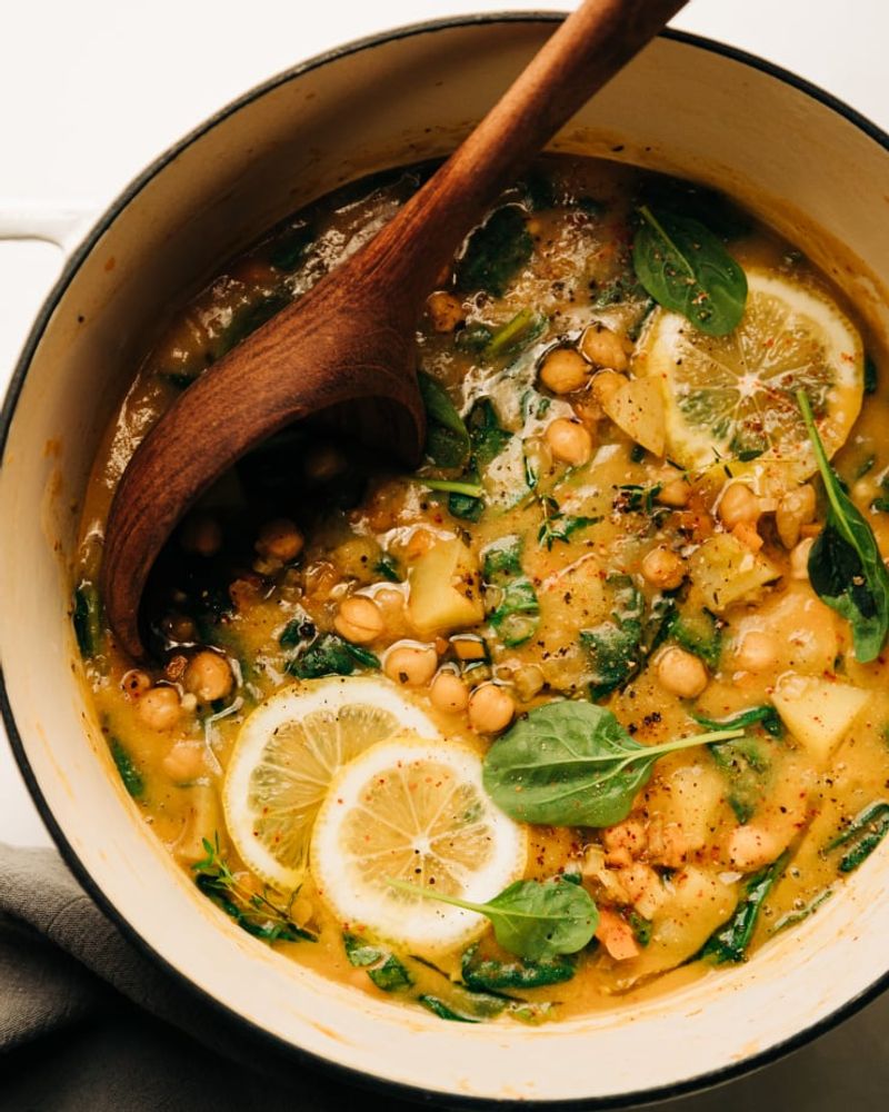 Lemon Chickpea and Kale Soup