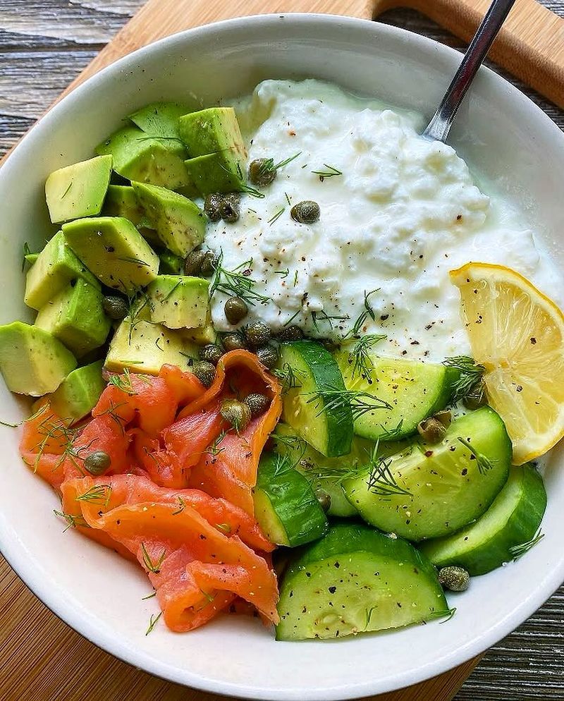 Smoked Salmon and Cream Cheese Bowl
