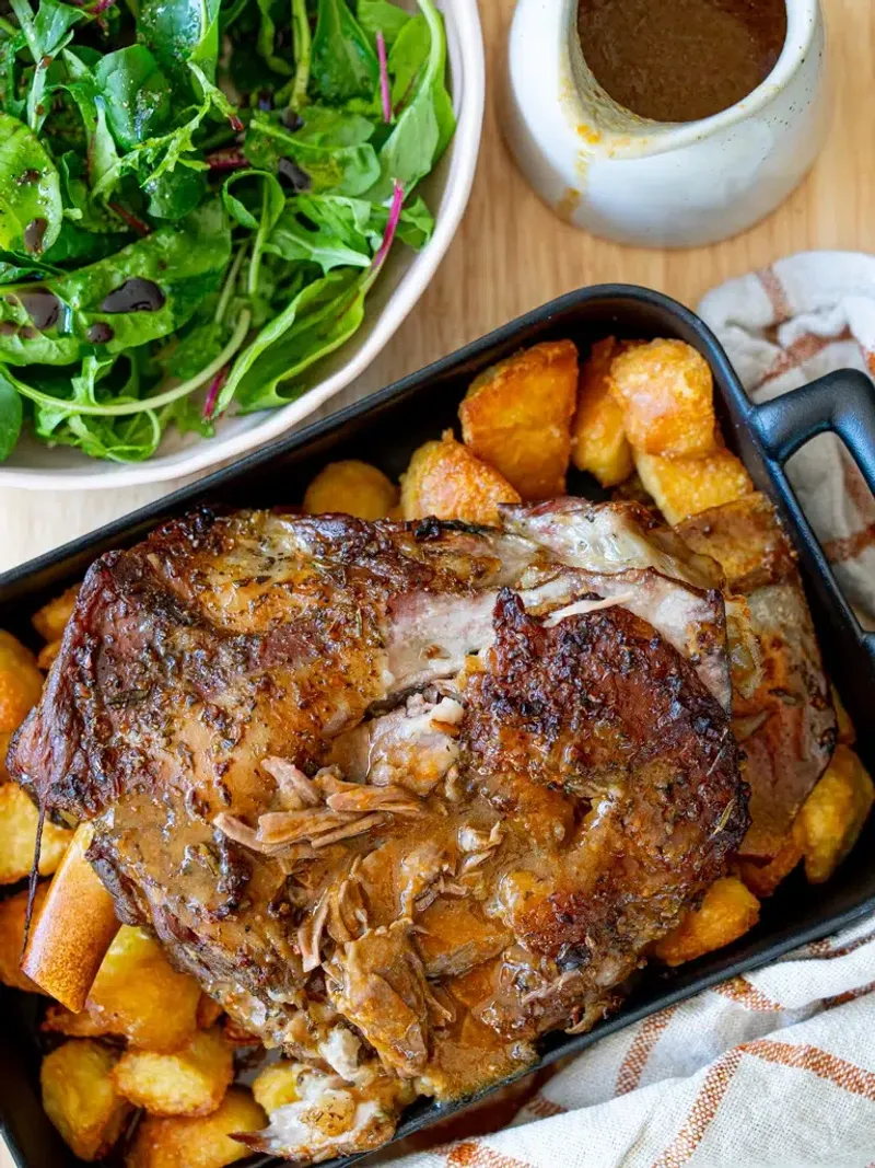 Lamb Leg Encased in Rock Salt