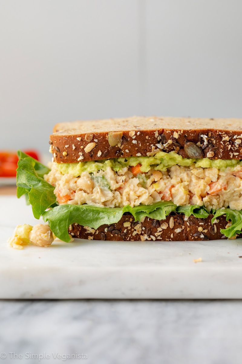Smashed Chickpea and Cucumber Sandwich