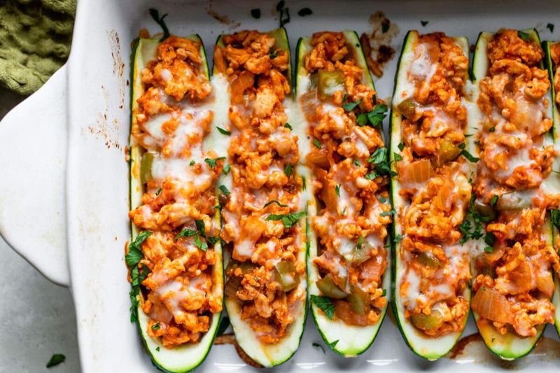 Mediterranean Stuffed Zucchini Boats