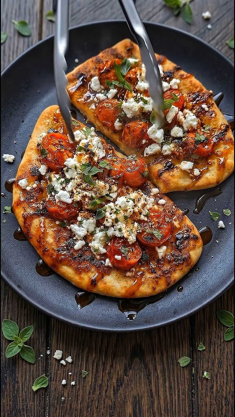 Halloumi Flatbread Pizza
