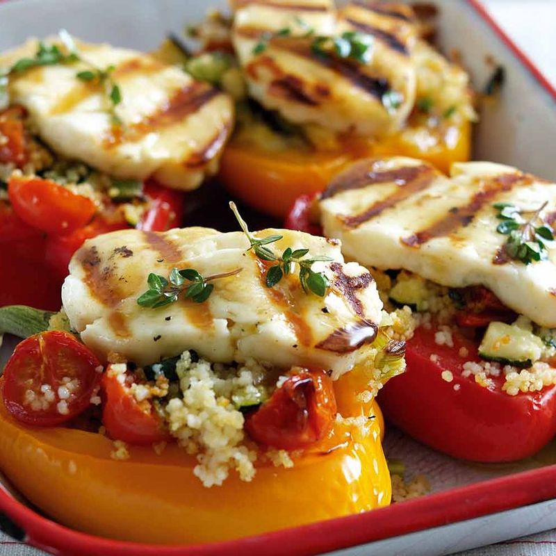 Halloumi Stuffed Peppers