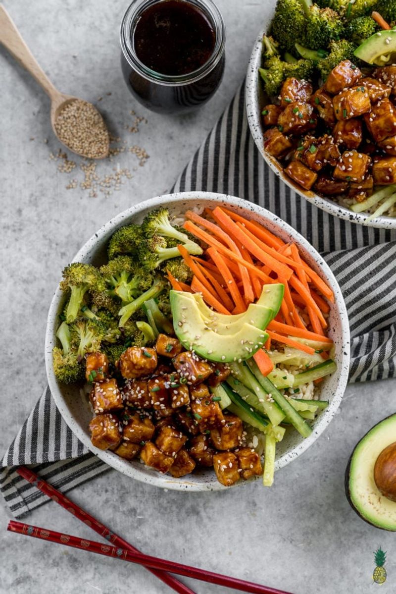 Teriyaki Tofu Rice Bowl
