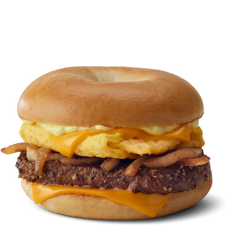 Steak, Egg and Cheese Bagel