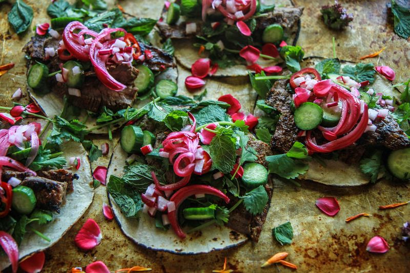 Harissa Beef Tacos