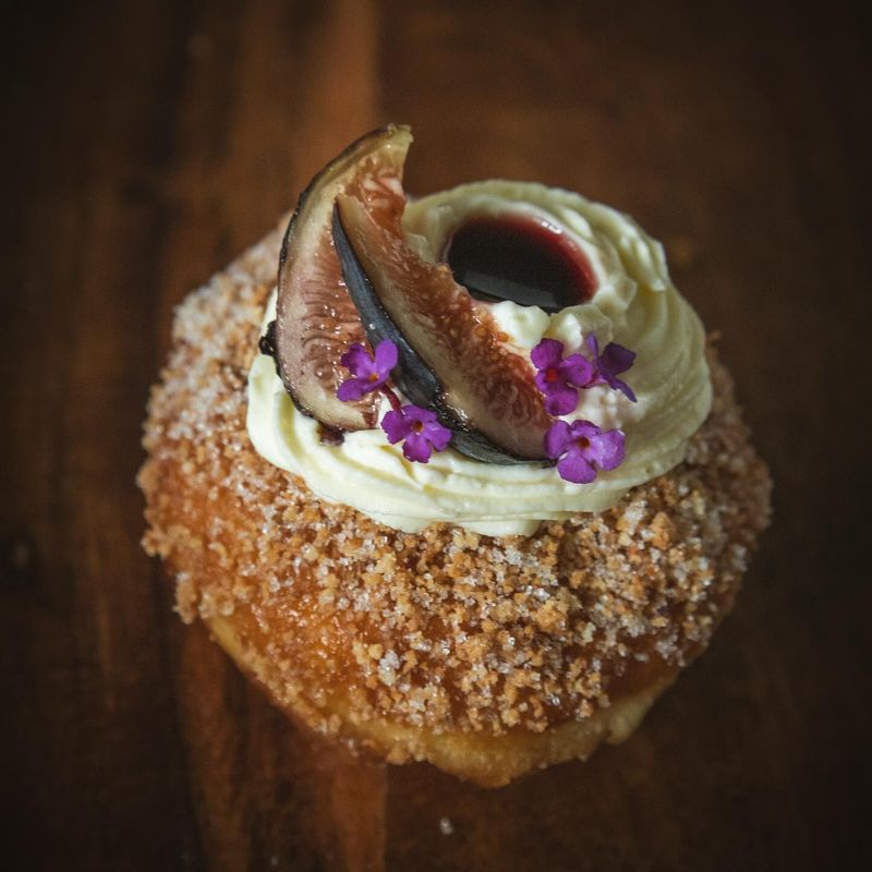 Fig and Mascarpone Cream Doughnuts