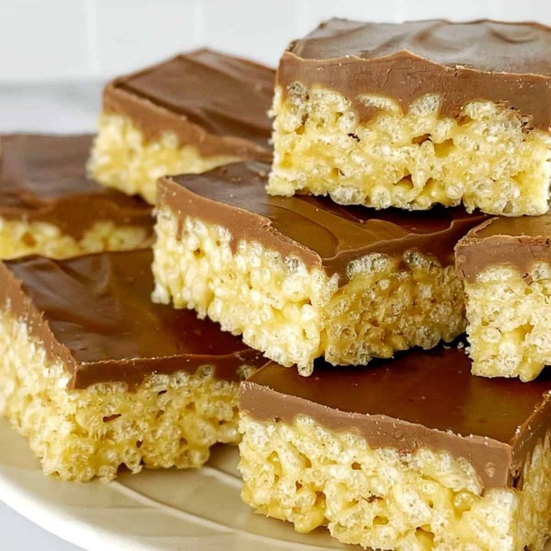 Chocolate Peanut Butter Rice Crispy Treats
