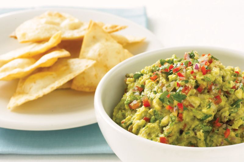 Loaded Guacamole with Homemade Tortilla Chips