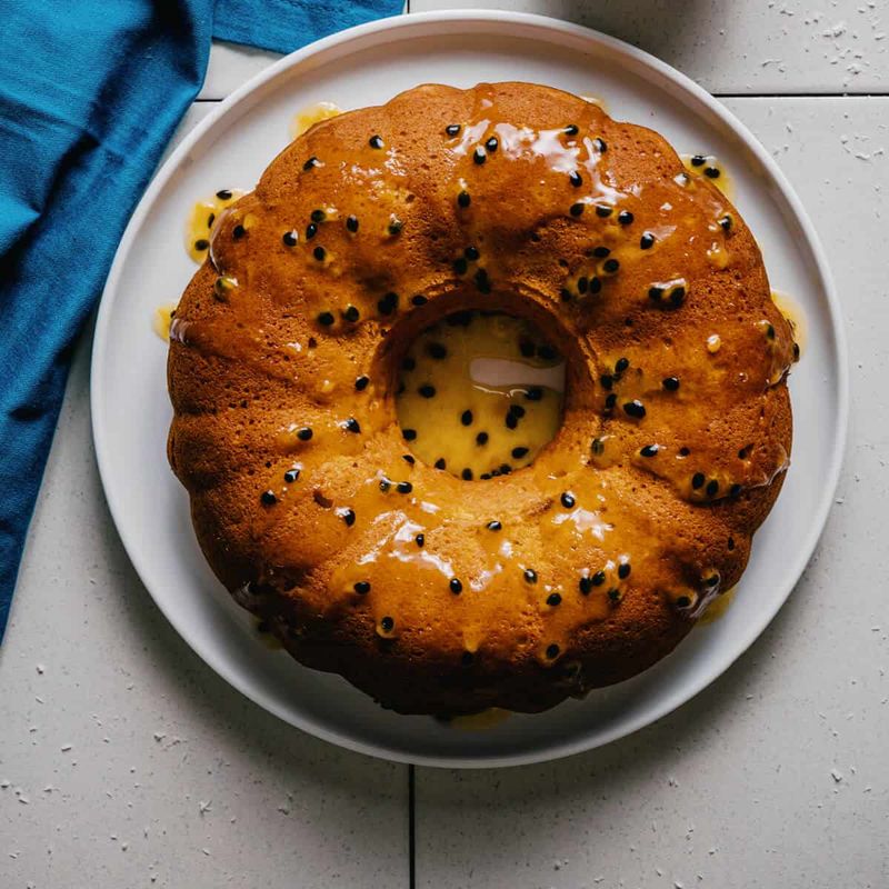 Toasted Coconut and Mango Glaze Cake