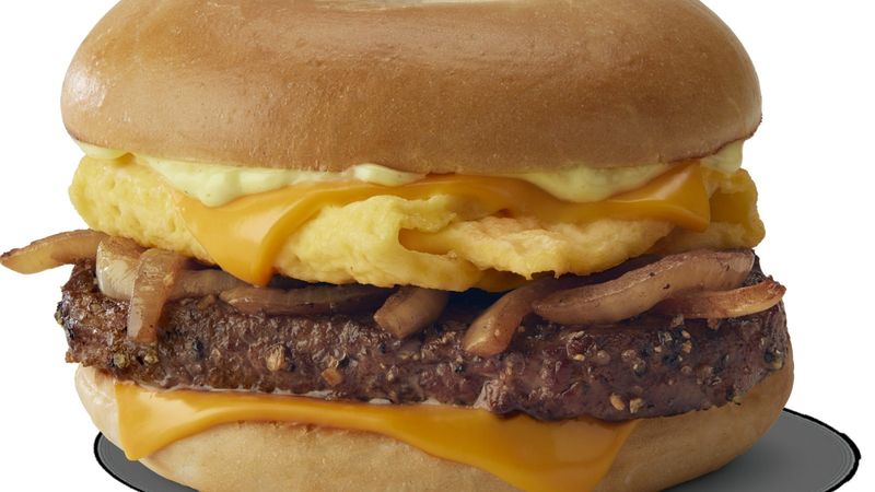 Steak, Egg and Cheese Bagel