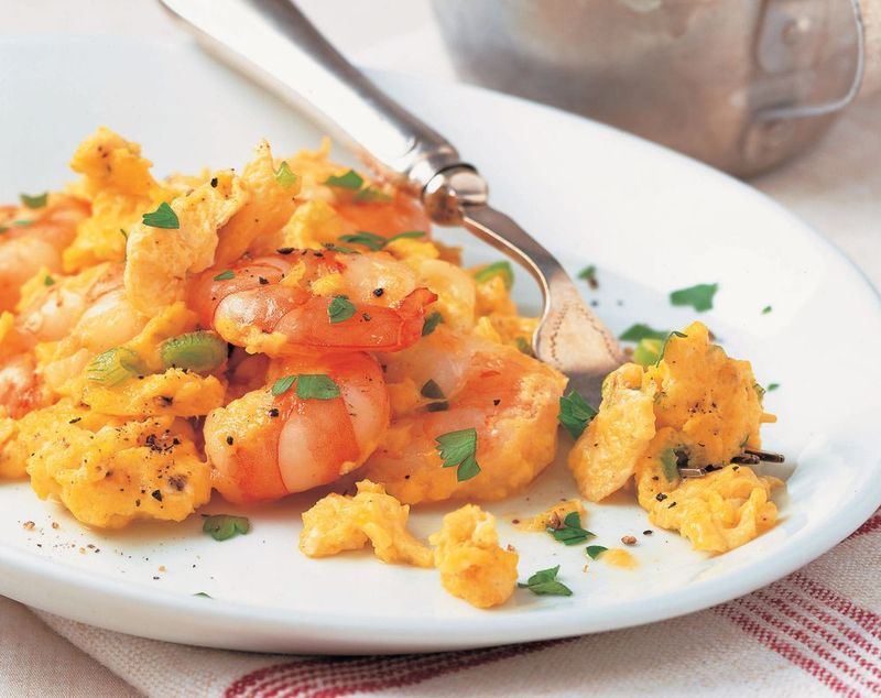 Revuelto de Gambas (Scrambled Eggs with Shrimp)
