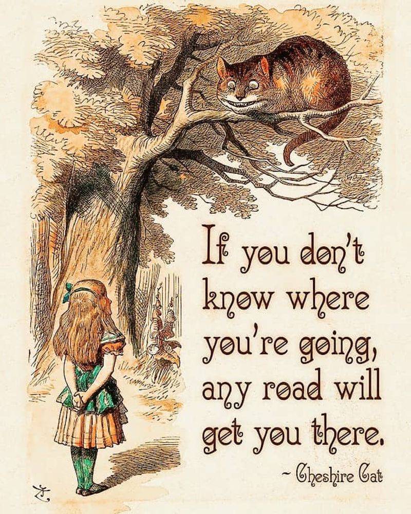 If You Don't Know Where You Want to Go - Cheshire Cat, Alice in Wonderland