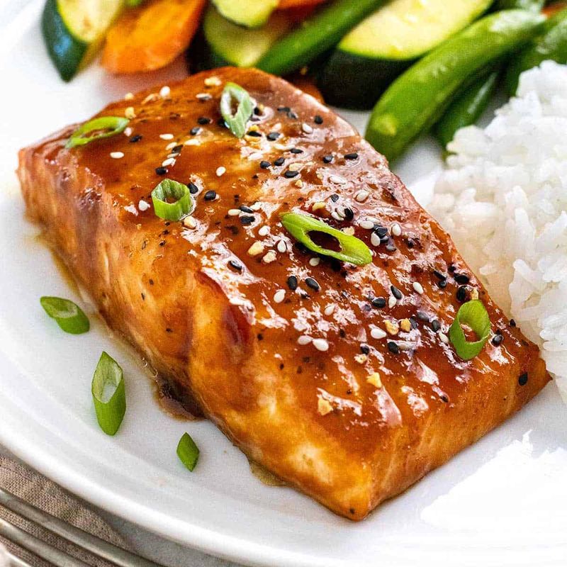 Baked Salmon with Miso Glaze