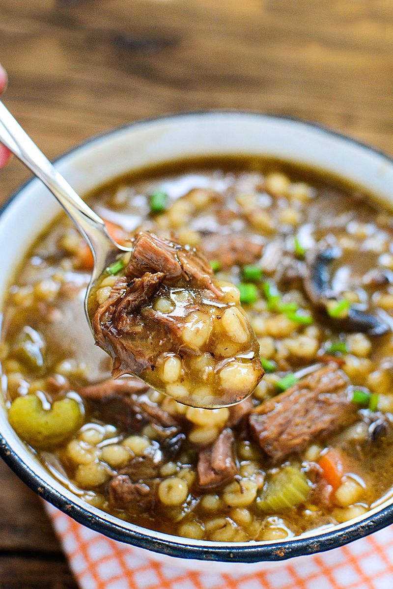 Slow Cooker Beef and Barley Stew