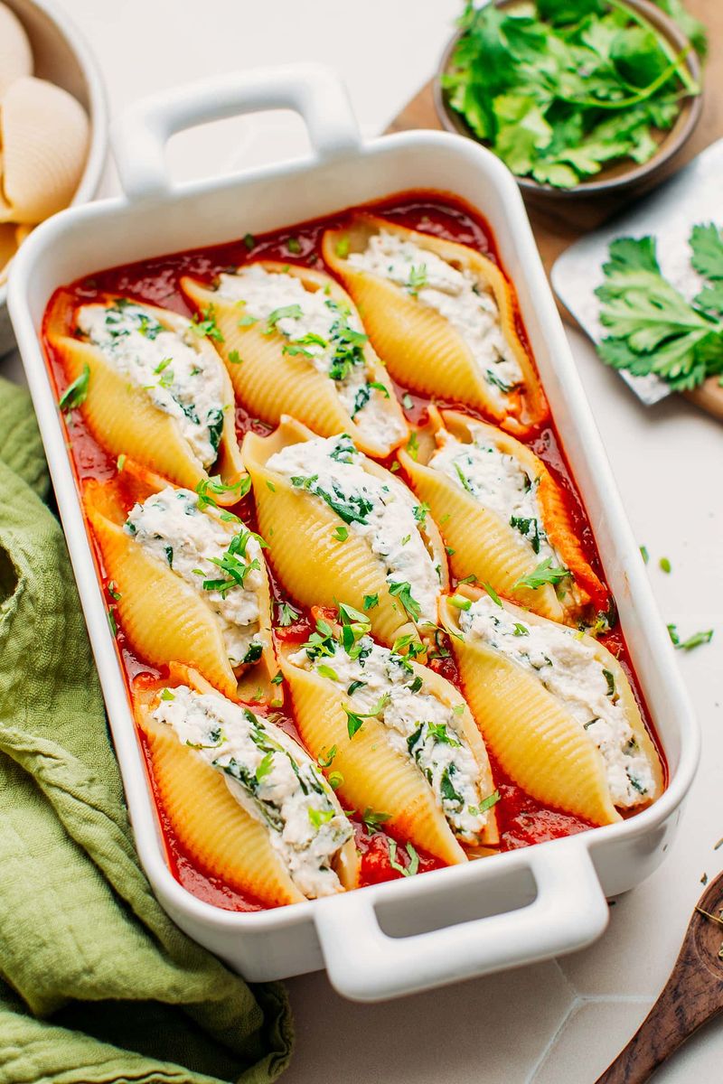 Spinach and Ricotta Stuffed Shells