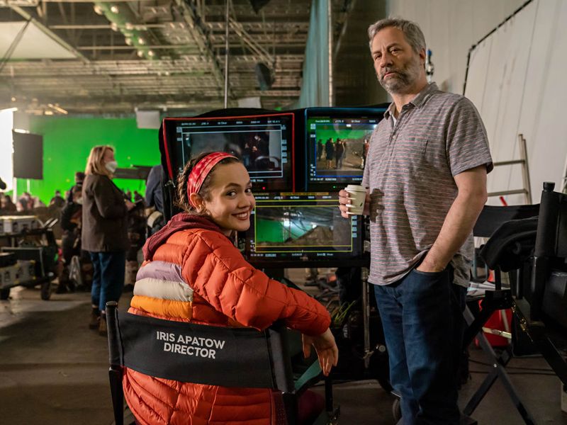 Judd Apatow and Iris Apatow