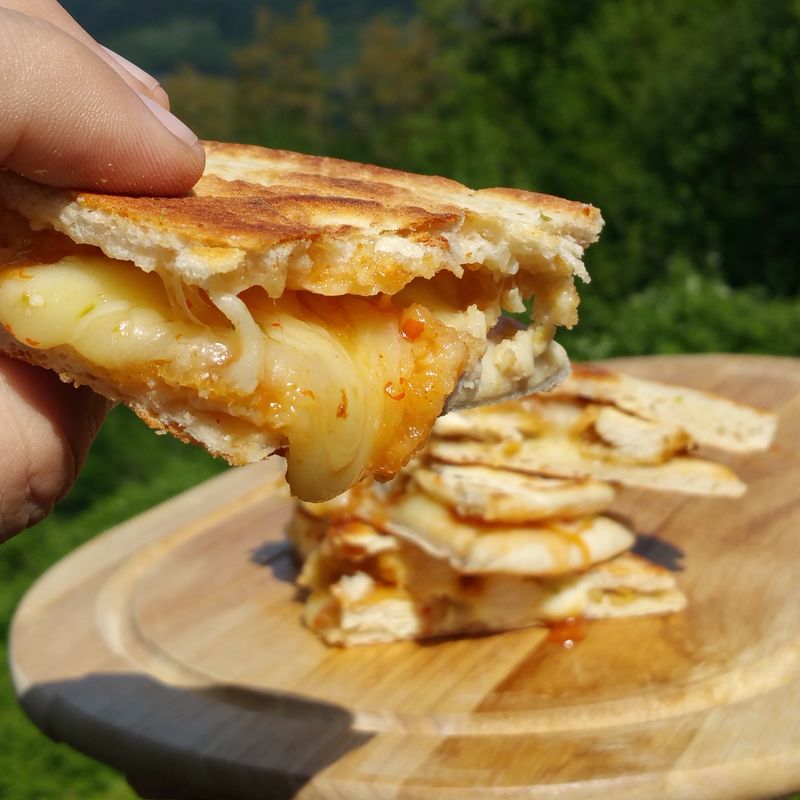 Cheesy Pitta Quesadillas