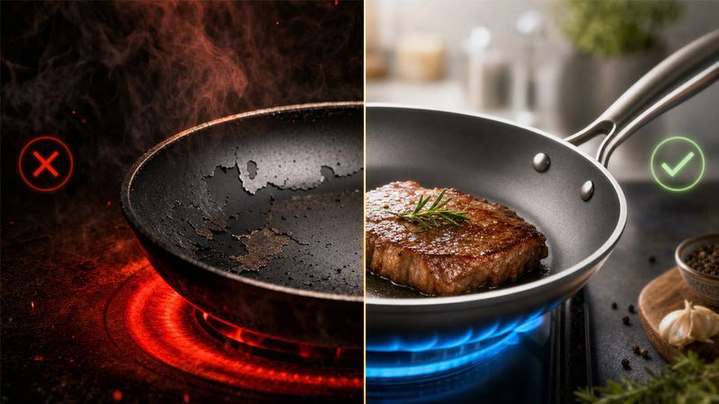 Using the Wrong Pan for High Heat
