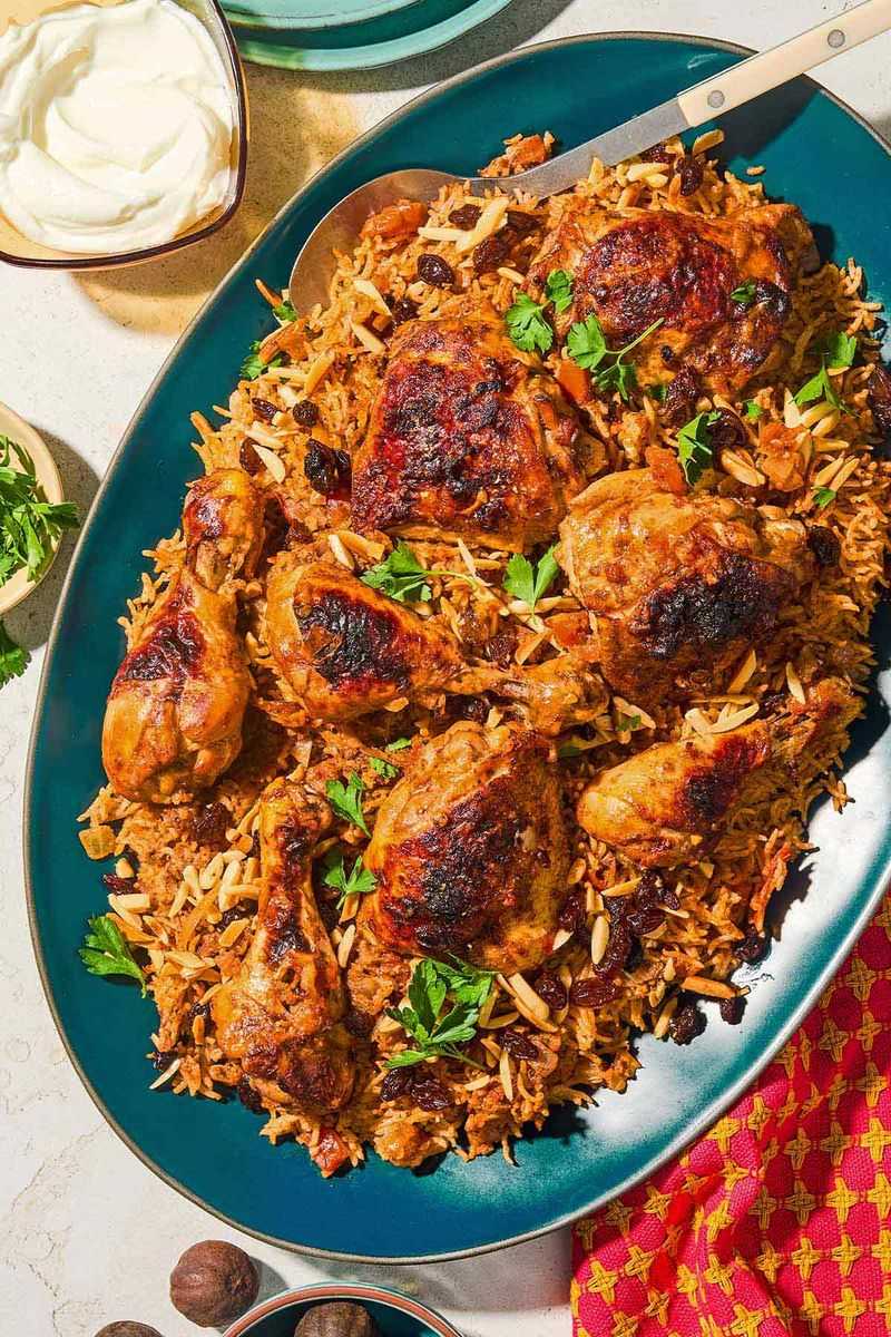 Saudi Spiced Rice with Chicken (Kabsa)