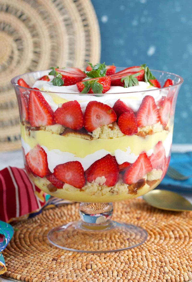 Strawberry and Vanilla Cream Trifle