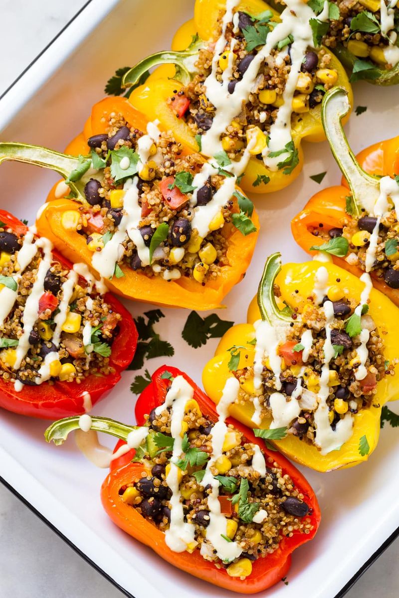Stuffed Bell Peppers with Quinoa