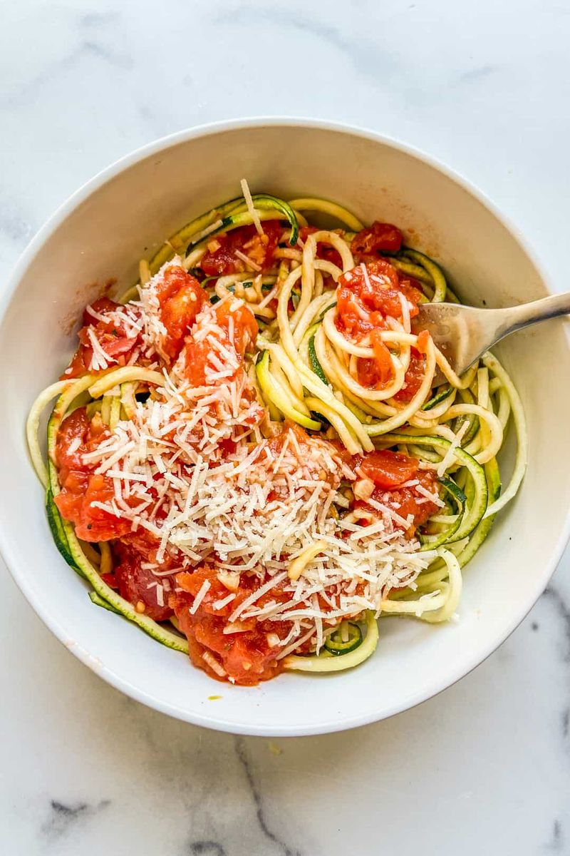 Zucchini Noodles Instead of Pasta